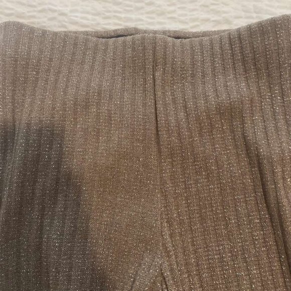 Zara gold sparkles pants, elastic waist worn only 1x size small - Picture 2 of 4
